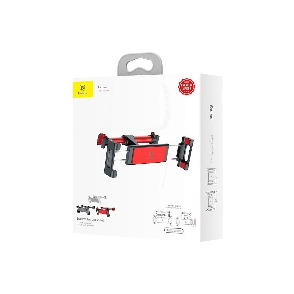 Uchwyt tabletu Baseus na zagłówek samochodowy (czerwony)