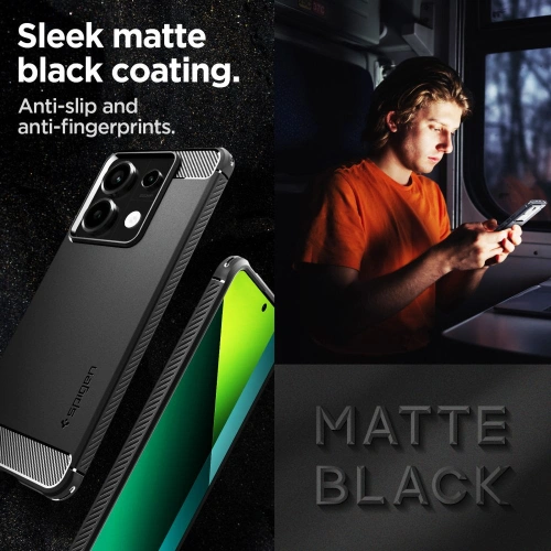 Kup Etui Spigen Rugged Armor Xiaomi Redmi Note 13 Pro 5G / Poco X6 5G Matt Fekete - SPN3379 - {ean13} - Sklep Home Screen
