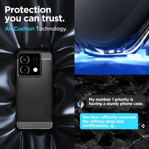 Kup Etui Spigen Rugged Armor Xiaomi Redmi Note 13 Pro 5G / Poco X6 5G Matt Fekete - SPN3379 - {ean13} - Sklep Home Screen