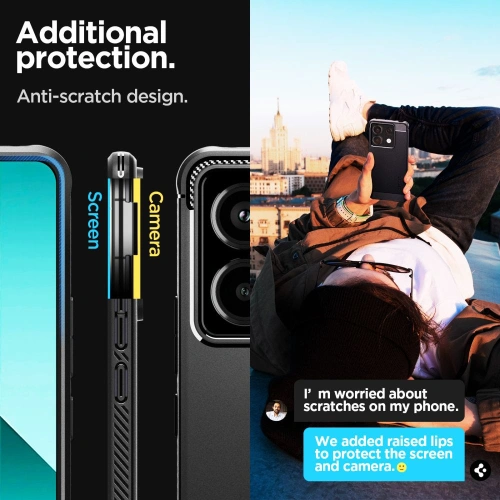 Kup Etui Spigen Rugged Armor Xiaomi Redmi Note 13 Pro 5G / Poco X6 5G Matt Fekete - SPN3379 - {ean13} - Sklep Home Screen