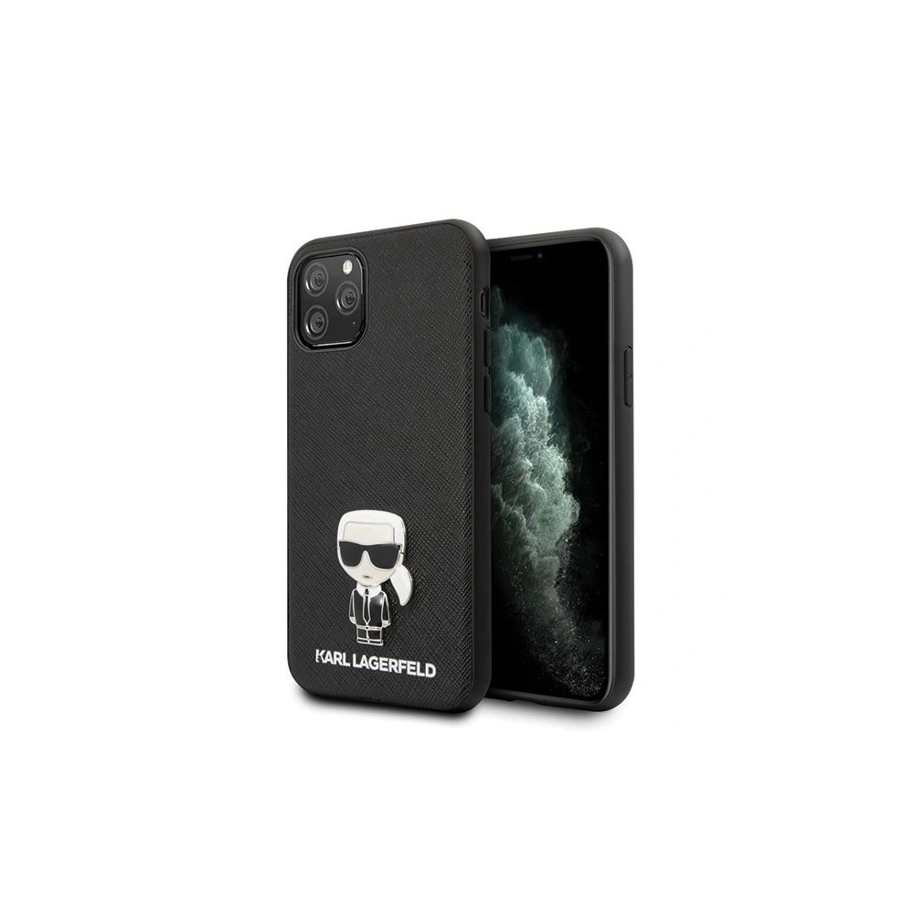 Karl Lagerfeld KLHCN58IKFBMBK iPhone 11 Pro hardcase czarny/black Saffiano Ikonik
