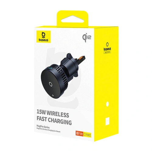 Kup Auto-Handyhalterung für Lüftungsgitter Baseus MagPro mit 15W induktiver Ladestation (schwarz) - BSU4864 - {ean13} - Sklep Home Screen