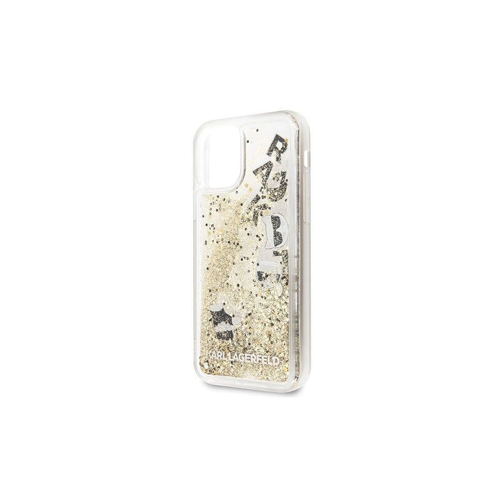 Karl Lagerfeld KLHCN58ROGO iPhone 11 Pro czarno-złoty/black & gold hard case Glitter