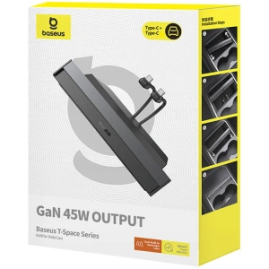 Kup HUB Baseus T-Space mit USB-C, Lightning 45W Kabel für Tesla (schwarz) - BSU4865 - {ean13} - Sklep Home Screen