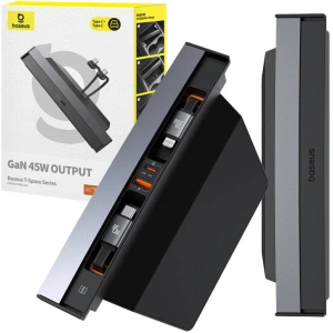 Kup HUB Baseus T-Space mit USB-C, Lightning 45W Kabel für Tesla (schwarz) - BSU4865 - {ean13} - Sklep Home Screen