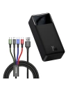 Powerbank Baseus Bipow 30000mAh 15W + cablu 4w1 USB-A / microUSB, 2xUSB-C, Lightning 1.2m