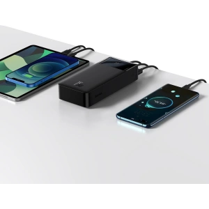 Powerbank Baseus Bipow 30000mAh 15W + kabel 4w1 USB-A / microUSB, 2xUSB-C, Lightning 1.2m