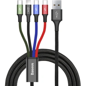 Powerbank Baseus Bipow 30000mAh 15W + kabel 4w1 USB-A / microUSB, 2xUSB-C, Lightning 1.2m