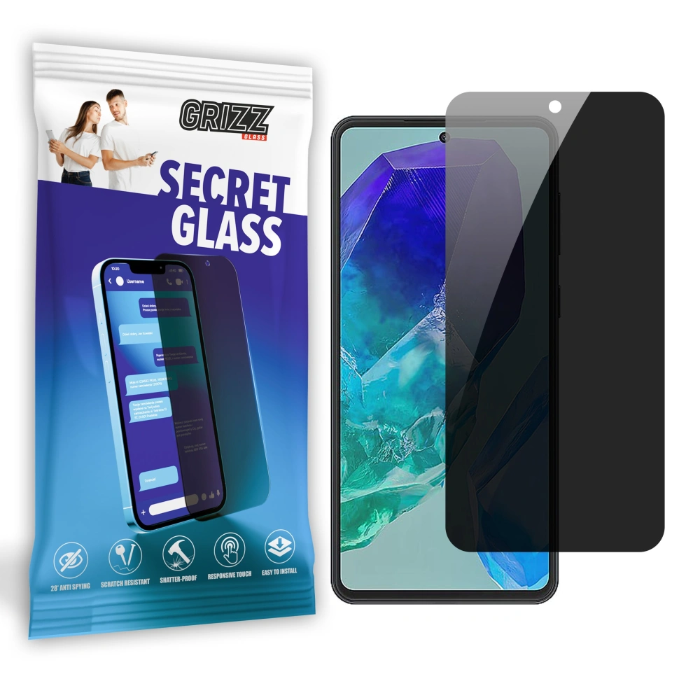 Matowe szkło prywatyzujące GrizzGlass SecretGlass do Samsung Galaxy M55