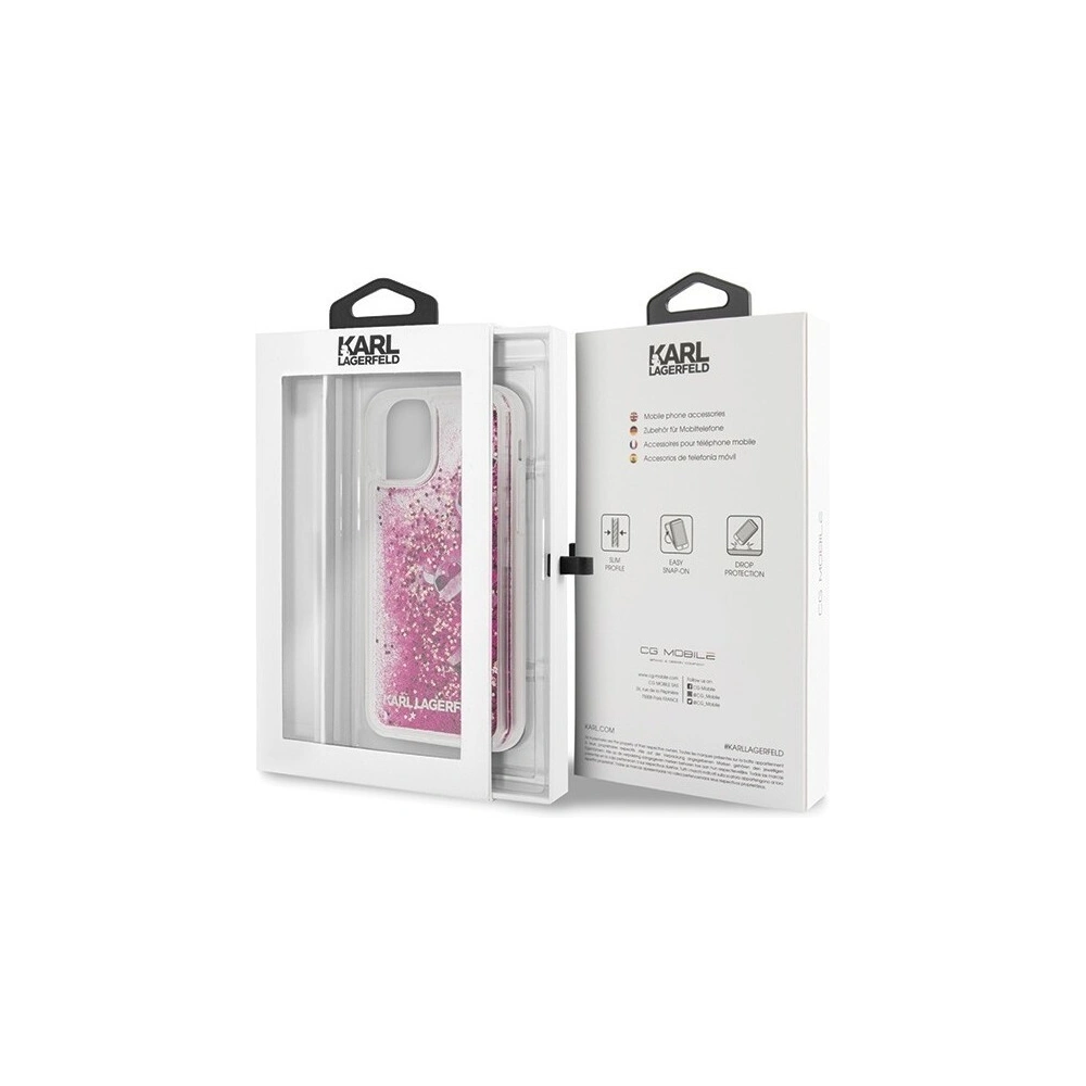 Karl Lagerfeld KLHCN58ROPI iPhone 11 Pro różowo-złoty/rosegold hard case Glitter