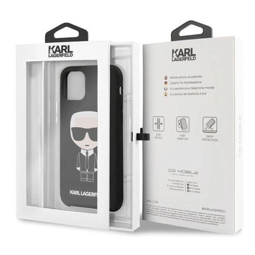 Kup Karl Lagerfeld KLHCN58SLFKBK iPhone 11 Pro Hartschalenetui schwarz/schwarz Silikon Iconic - KLD129BLK - {ean13} - Sklep Home Screen