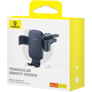 Buy Baseus Metal Age 3 grille gravity car mount black - BSU4870 - {ean13} - Home Screen Store Europe