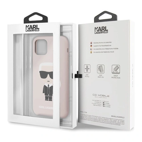 Kup Karl Lagerfeld KLHCN58SLFKPI iPhone 11 Pro hardcase világos rózsaszín/színes szilikon ikonikus - KLD130PNK - {ean13} - Sklep Home Screen