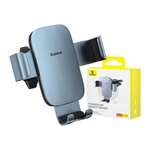 Buy Baseus Metal Age 3 grille gravity car mount grey - BSU4871 - {ean13} - Home Screen Store Europe