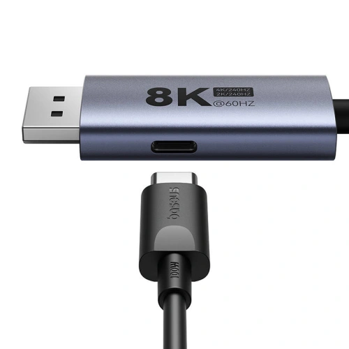 Kup Adapter Baseus BS-OH176 USB-C / DisplayPort 8K 60Hz 1.5m czarny - BSU4872 - {ean13} - Sklep Home Screen