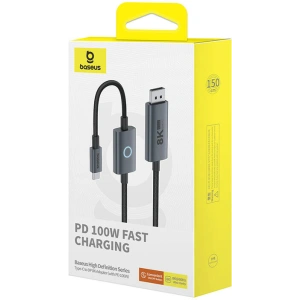 Adapter Baseus BS-OH176 USB-C / DisplayPort 8K 60Hz 1.5m czarny