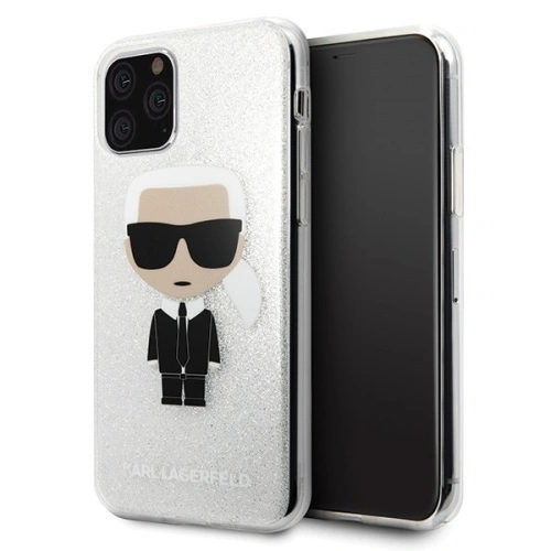 Kup Karl Lagerfeld KLHCN58TPUTRIKSL iPhone 11 Pro silber/silber Glitter Ikonik Karl - KLD132SLV - {ean13} - Sklep Home Screen