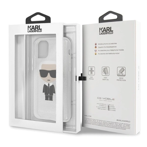 Kup Karl Lagerfeld KLHCN58TPUTRIKSL iPhone 11 Pro srebrny/silver Glitter Ikonik Karl - KLD132SLV - {ean13} - Sklep Home Screen