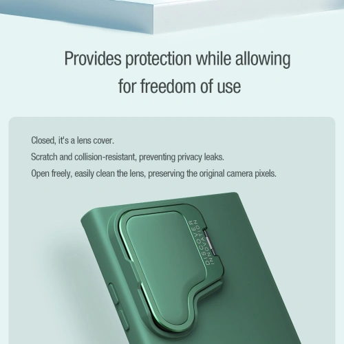 Kup Case Nillkin CamShield Silky Prop Silikonhülle Samsung Galaxy S24 Ultra schwarz - NLK1544 - {ean13} - Sklep Home Screen