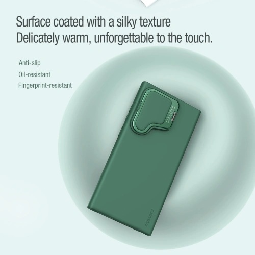 Kup Etui Nillkin CamShield Silky Prop szilikon tok Samsung Galaxy S24 Ultra fekete - NLK1544 - {ean13} - Sklep Home Screen