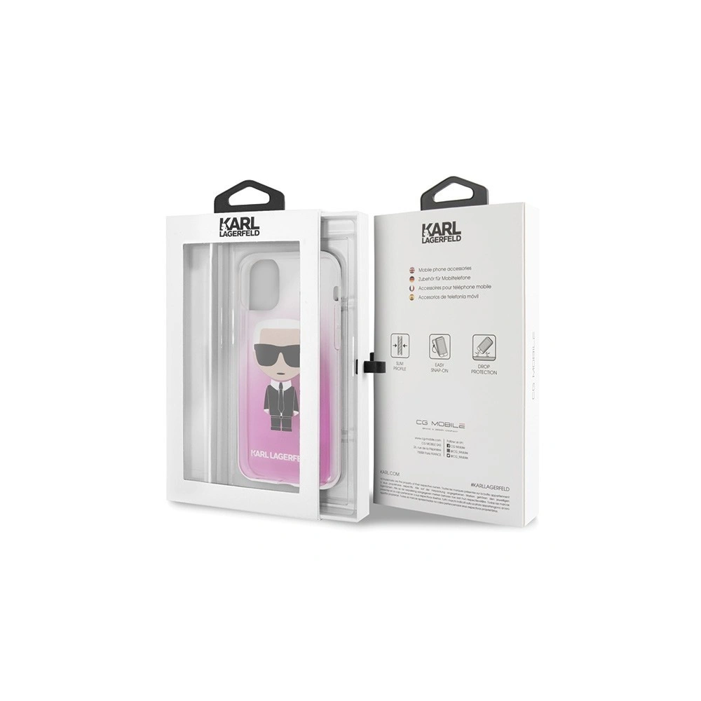 Karl Lagerfeld KLHCN58TRDFKPI iPhone 11 Pro różowy/pink Gradient Ikonik Karl