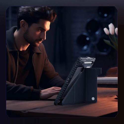 Kup Etui Nillkin Bumper Leather Case Pro Samsung Galaxy Tab S9 FE+ Plus fekete - NLK1549 - {ean13} - Sklep Home Screen