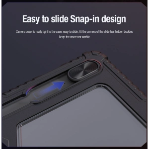 Kup Etui Nillkin Bumper Leather Case Pro Samsung Galaxy Tab S9 FE+ Plus czarne - NLK1549 - {ean13} - Sklep Home Screen