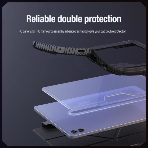 Kup Etui Nillkin Bumper Leather Case Pro Samsung Galaxy Tab S9 FE+ Plus fekete - NLK1549 - {ean13} - Sklep Home Screen