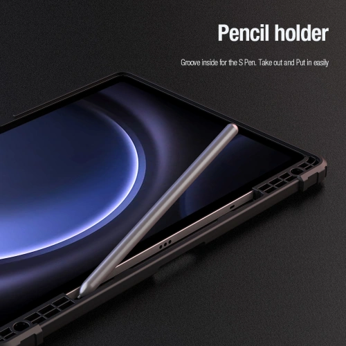 Kup Etui Nillkin Bumper Leather Case Pro Samsung Galaxy Tab S9 FE+ Plus fekete - NLK1549 - {ean13} - Sklep Home Screen