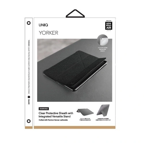 Kup Etui UNIQ Yorker Kanvas Plus Apple iPad Air 10.5 2019 (a 3-a generație)/Pro 10,5" (2019) negru/black - UNIQ126BLK - {ean13} - Sklep Home Screen