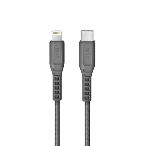 Kup UNIQ Kábel MFI Flex USB-C-Lightning 18W nylon szürke/sötétszürke - UNIQ127GRY - {ean13} - Sklep Home Screen