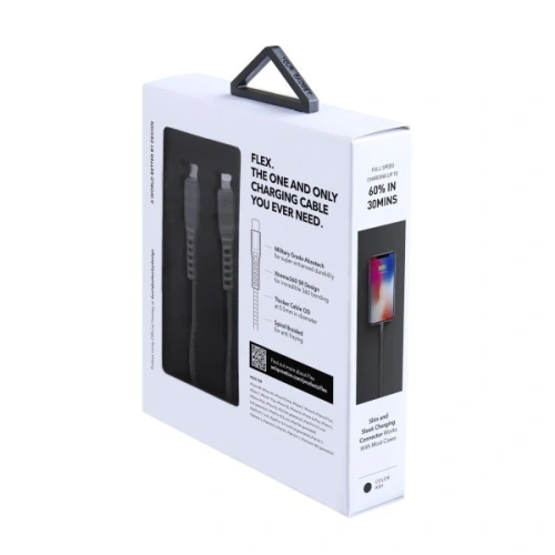 Buy UNIQ Cable MFI Flex USB-C-Lightning 18W charcoal grey - UNIQ127GRY - {ean13} - Home Screen Store Europe