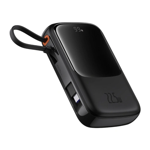 Kup Powerbank Baseus QPow Pro+ 10000mAh 22.5W + beépített USB-C kábel fekete - BSU4873 - {ean13} - Sklep Home Screen