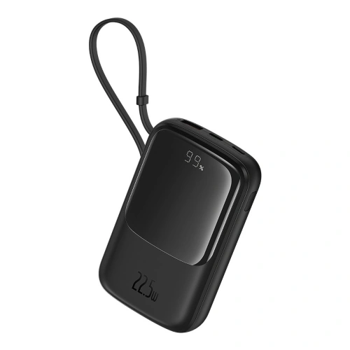 Buy Baseus QPow Pro+ powerbank 10000mAh 22.5W + built-in USB-C cable black - BSU4873 - {ean13} - Home Screen Store Europe