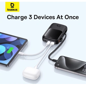 Kup Powerbank Baseus QPow Pro+ 10000mAh 22.5W + vestavěný kabel USB-C černý - BSU4873 - {ean13} - Sklep Home Screen