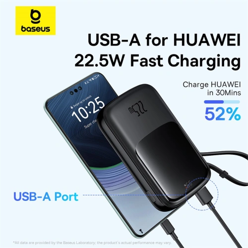 Kup Powerbank Baseus QPow Pro+ 10000mAh 22.5W + integriertes USB-C-Kabel schwarz - BSU4873 - {ean13} - Sklep Home Screen