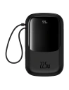 Powerbank Baseus QPow Pro+ 20000mAh 22.5W + integriertes USB-C-Kabel schwarz