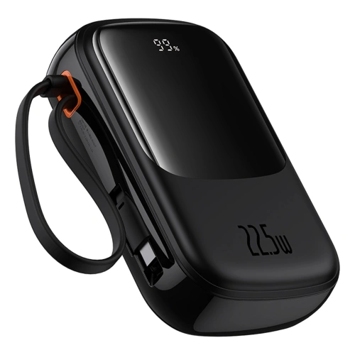 Kup Powerbank Baseus QPow Pro+ 20000mAh 22.5W + wbudowany kabel USB-C czarny - BSU4874 - {ean13} - Sklep Home Screen