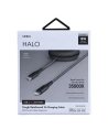 Kup UNIQ MFI Halo USB-C-Lightning 18W nylonos tekercses kábel 1,2m fekete/éjfekete - UNIQ129BLK - {ean13} - Sklep Home Screen