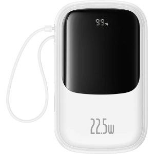 Buy Baseus QPow Pro+ powerbank 20000mAh 22.5W + built-in USB-C cable white - BSU4875 - {ean13} - Home Screen Store Europe