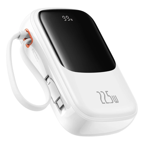 Buy Baseus QPow Pro+ powerbank 20000mAh 22.5W + built-in USB-C cable white - BSU4875 - {ean13} - Home Screen Store Europe