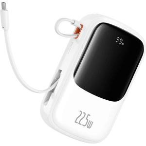 Buy Baseus QPow Pro+ powerbank 20000mAh 22.5W + built-in USB-C cable white - BSU4875 - {ean13} - Home Screen Store Europe