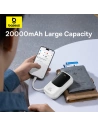 Buy Baseus QPow Pro+ powerbank 20000mAh 22.5W + built-in USB-C cable white - BSU4875 - {ean13} - Home Screen Store Europe