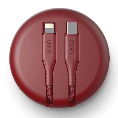Kup UNIQ MFI Halo USB-C-Lightning 18W nylonos tekercses kábel 1,2m piros/carmine red - UNIQ130RED - {ean13} - Sklep Home Screen