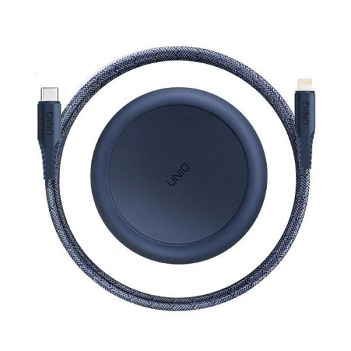 Kup UNIQ kabel MFI Halo USB-C-Lightning 18W nylonowy zwijany 1.2m niebieski/marine blue - UNIQ131BLUE - {ean13} - Sklep Home Screen