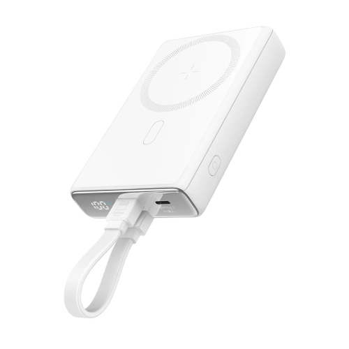 Kup Powerbank Joyroom JR-PBM01 MagSafe 10000mAh 20W s podložkou + kabel Lightning / USB-C bílý - JYR1003 - {ean13} - Sklep Home Screen