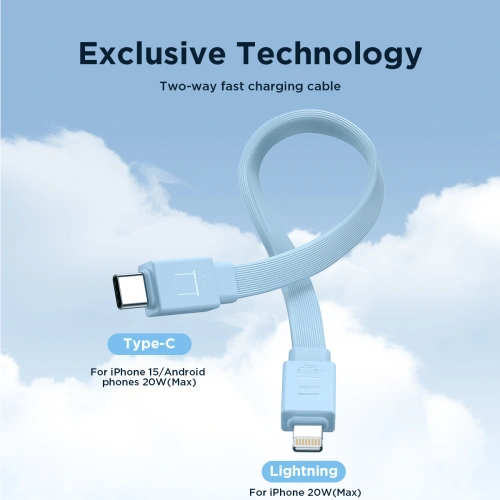 Buy Joyroom JR-PBM01 powerbank MagSafe 10000mAh 20W with stand + Lightning / USB-C cable blue - JYR1004 - {ean13} - Home Screen Store Europe