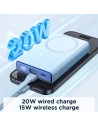 Kup Powerbank Joyroom JR-PBM01 MagSafe 10000mAh 20W mit Ständer + Lightning / USB-C Kabel blau - JYR1004 - {ean13} - Sklep Home Screen