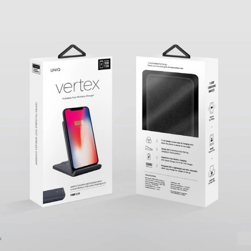 Buy UNIQ Wireless charger Vertex Foldable 10W Fast charge charcoal grey (LITHOS Collective) - UNIQ134GRY - {ean13} - Home Screen Store Europe