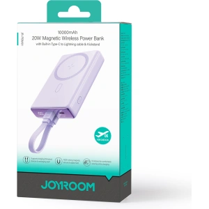Buy Joyroom JR-PBM01 powerbank MagSafe 10000mAh 20W with stand + Lightning / USB-C cable purple - JYR1005 - {ean13} - Home Screen Store Europe